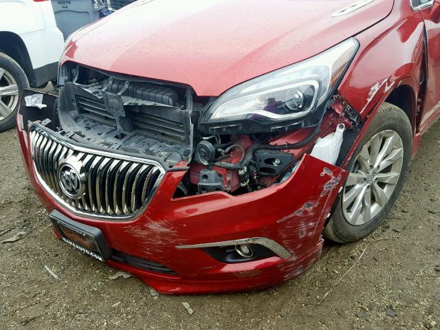 LRBFX2SA9JD083721 - 2018 BUICK ENVISION E RED photo 9