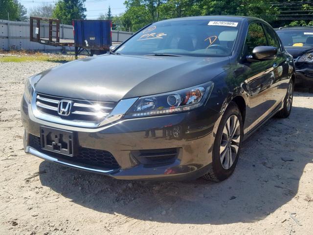 1HGCR2F37FA002560 - 2015 HONDA ACCORD LX GRAY photo 2