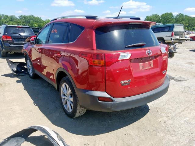 2T3DFREV6EW152456 - 2014 TOYOTA RAV4 LIMIT RED photo 3