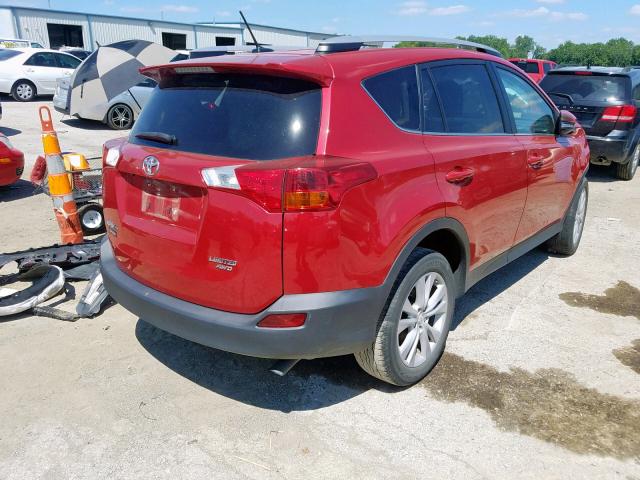 2T3DFREV6EW152456 - 2014 TOYOTA RAV4 LIMIT RED photo 4