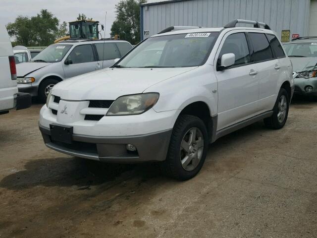 JA4LZ41G73U069765 - 2003 MITSUBISHI OUTLANDER WHITE photo 2