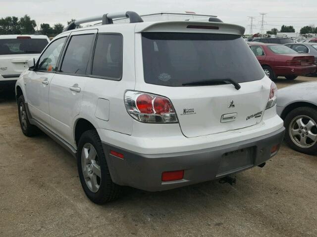 JA4LZ41G73U069765 - 2003 MITSUBISHI OUTLANDER WHITE photo 3