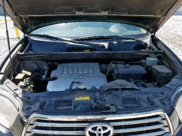 JTEES43A082089964 - 2008 TOYOTA HIGHLANDER BLACK photo 7