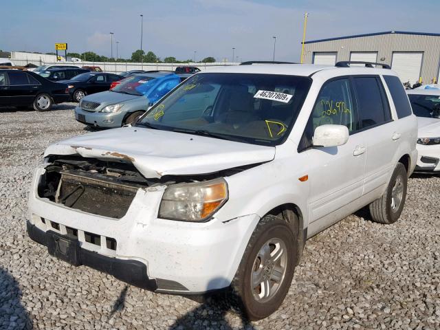 5FNYF28288B001476 - 2008 HONDA PILOT VP WHITE photo 2