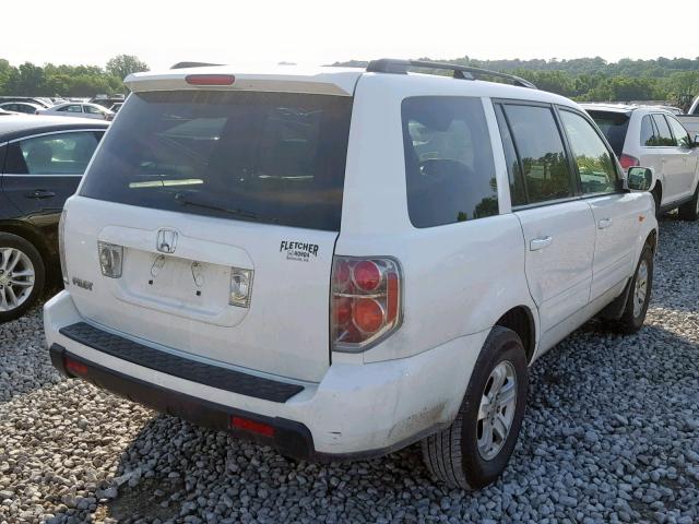 5FNYF28288B001476 - 2008 HONDA PILOT VP WHITE photo 4