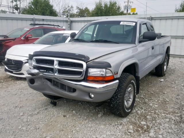 1B7GG22Y9XS174737 - 1999 DODGE DAKOTA SILVER photo 2