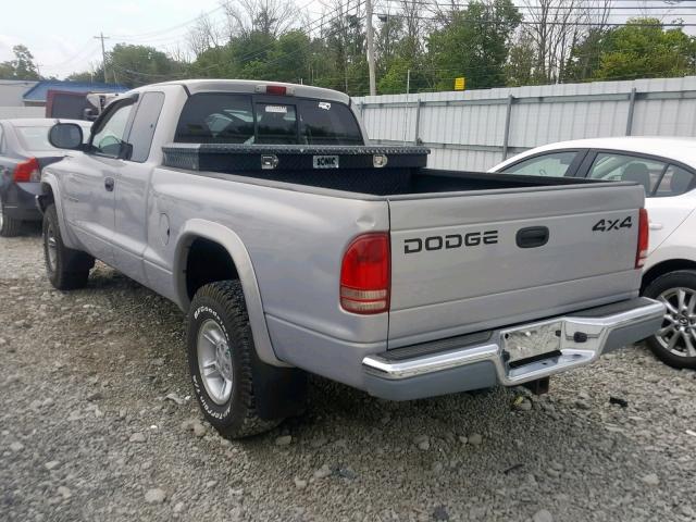 1B7GG22Y9XS174737 - 1999 DODGE DAKOTA SILVER photo 3