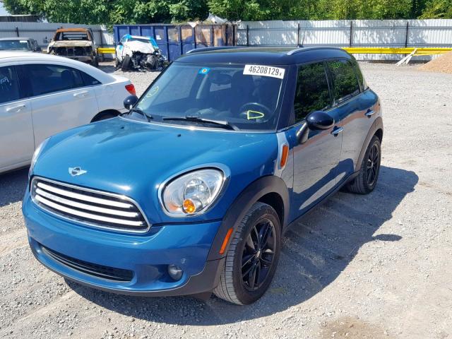 WMWZB3C50BWM29100 - 2011 MINI COOPER COU BLUE photo 2