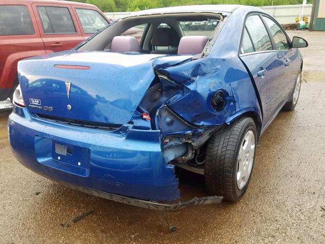 1G2ZF58B674171058 - 2007 PONTIAC G6 VALUE L BLUE photo 4