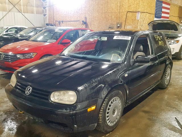 9BWBK61J324004901 - 2002 VOLKSWAGEN GOLF GL BLACK photo 2