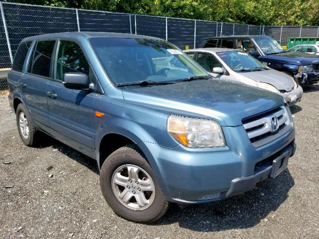 5FNYF28136B039623 - 2006 HONDA PILOT LX BLUE photo 1