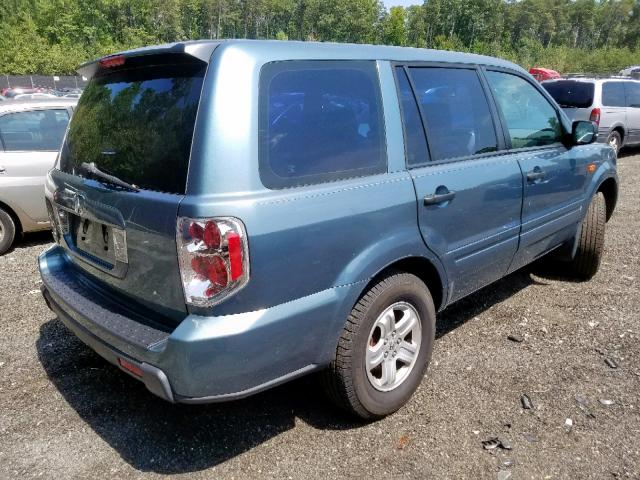 5FNYF28136B039623 - 2006 HONDA PILOT LX BLUE photo 4