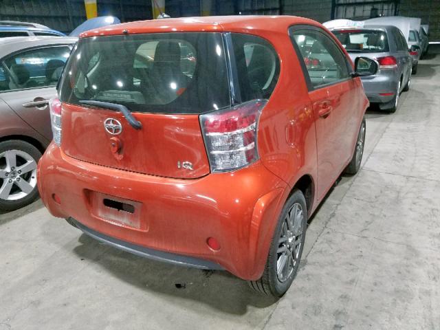 JTNJJXB01CJ021151 - 2012 TOYOTA SCION IQ ORANGE photo 4