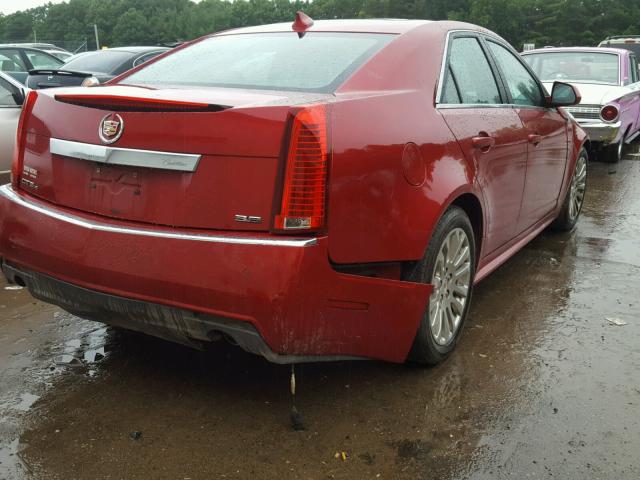 1G6DS5ED9B0108286 - 2011 CADILLAC CTS PREMIU RED photo 4