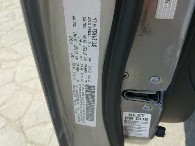 1C4NJDBB2GD617668 - 2016 JEEP COMPASS SP ნაცრისფერი ფოტო 10