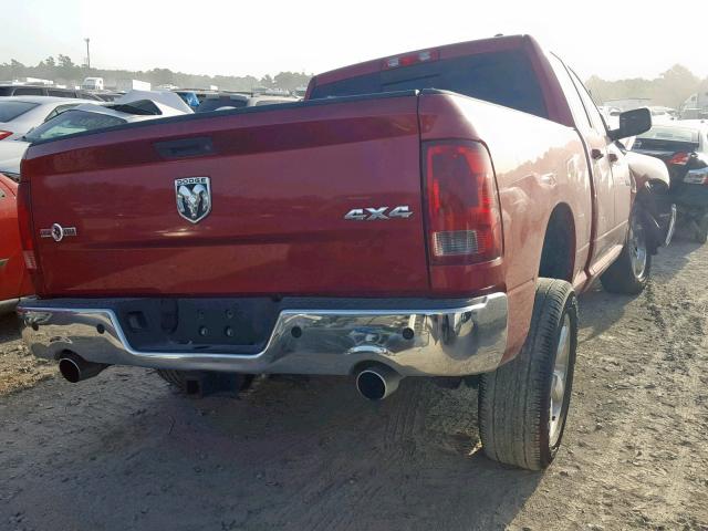 1D7RV1GT9AS207156 - 2010 DODGE RAM 1500 RED photo 4