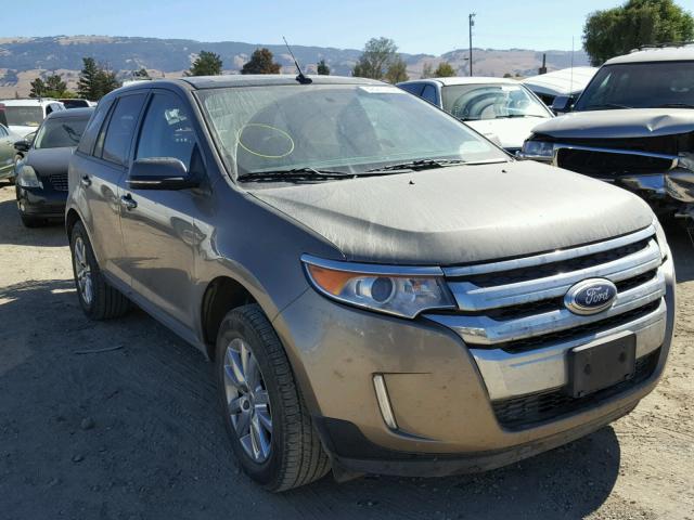 2FMDK3JC1EBA25643 - 2014 FORD EDGE SEL BROWN photo 1