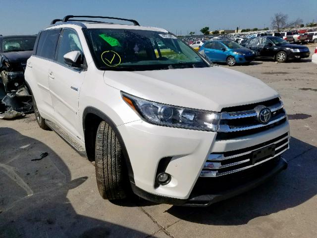 5TDDGRFHXKS052623 - 2019 TOYOTA HIGHLANDER WHITE photo 1