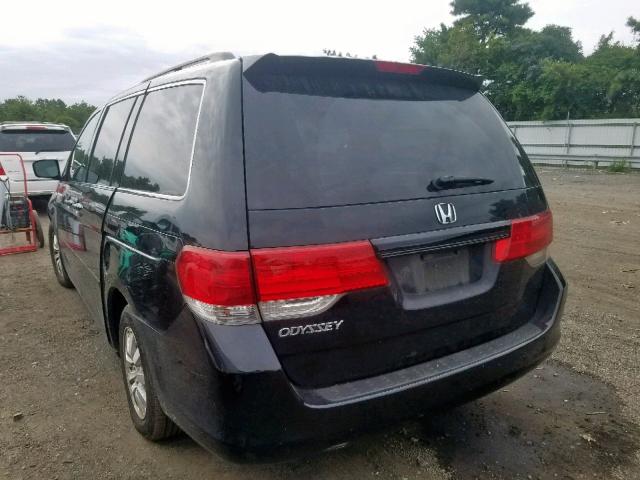 5FNRL3H65AB504314 - 2010 HONDA ODYSSEY EX BLACK photo 3