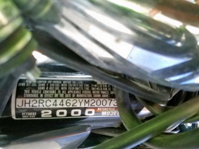 JH2RC4462YM200734 - 2000 HONDA VT750 CD2 黑色 照片 10