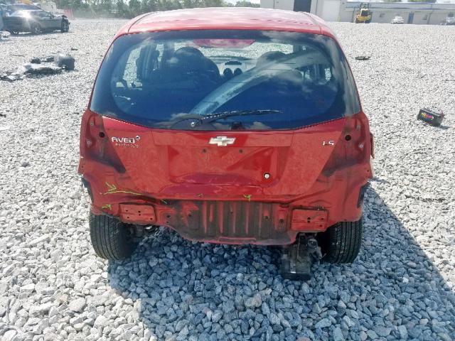 KL1TD66608B112806 - 2008 CHEVROLET AVEO BASE Qırmızı foto 9