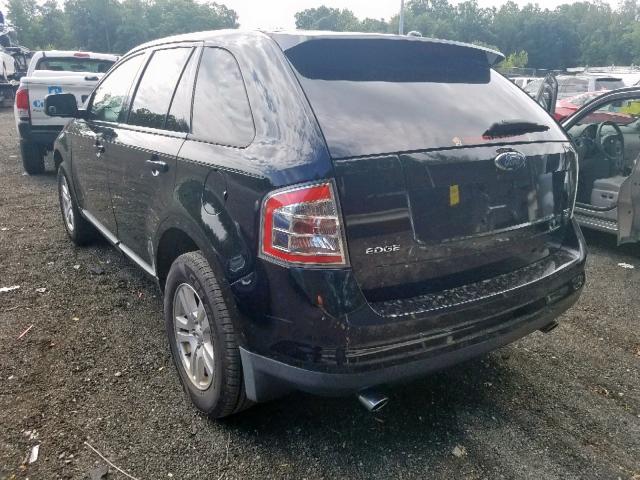 2FMDK48C87BA77804 - 2007 FORD EDGE SEL BLACK photo 3