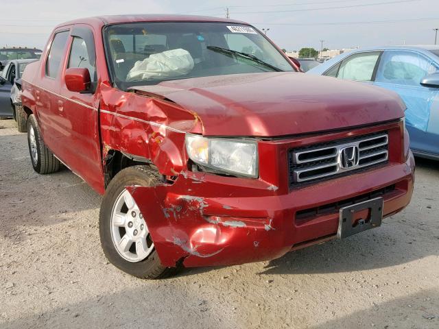 2HJYK16516H549650 - 2006 HONDA RIDGELINE RED photo 1