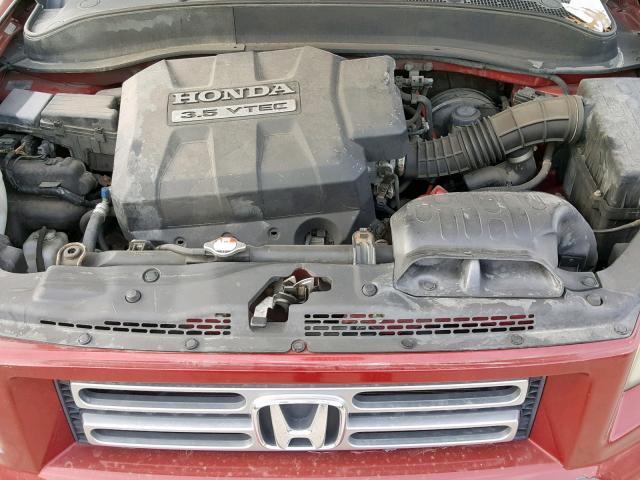 2HJYK16516H549650 - 2006 HONDA RIDGELINE RED photo 7