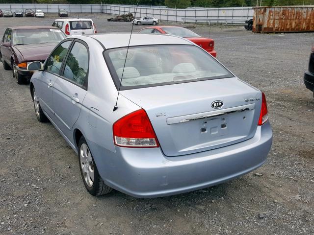 KNAFE121275393548 - 2007 KIA SPECTRA EX BLUE photo 3