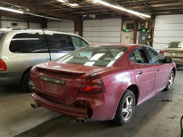 2G2WP522641265182 - 2004 PONTIAC GRAND PRIX RED photo 4