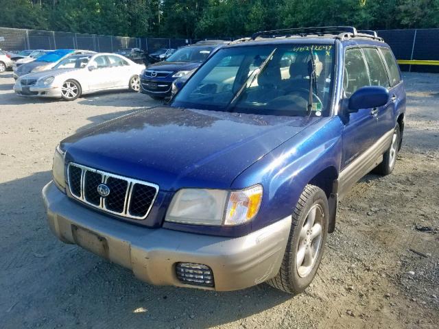 JF1SF65571H752642 - 2001 SUBARU FORESTER S BLUE photo 2