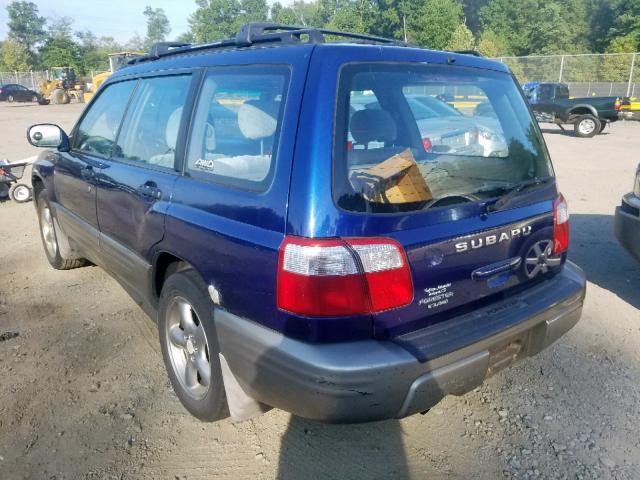 JF1SF65571H752642 - 2001 SUBARU FORESTER S BLUE photo 3