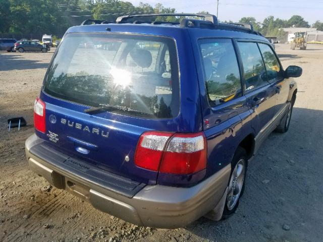 JF1SF65571H752642 - 2001 SUBARU FORESTER S BLUE photo 4