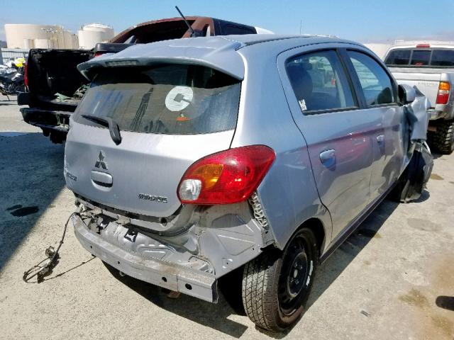 ML32A3HJ4FH032757 - 2015 MITSUBISHI MIRAGE DE SILVER photo 4