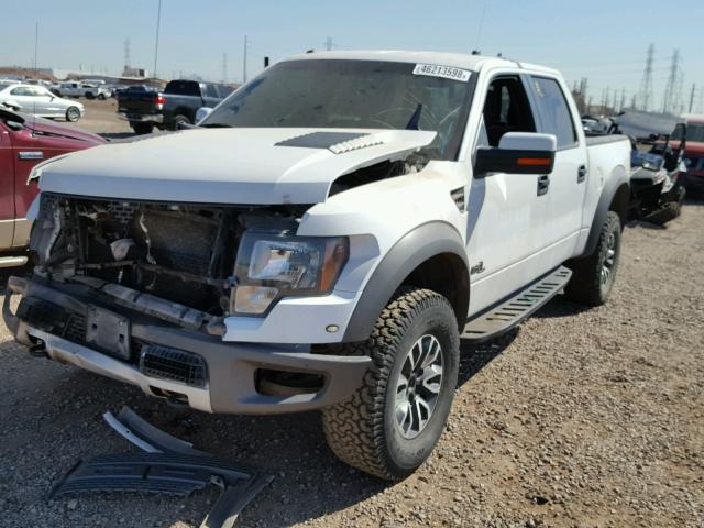 1FTFW1R64CFB75455 - 2012 FORD F150 SVT R WHITE photo 2