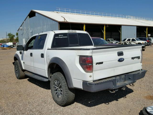 1FTFW1R64CFB75455 - 2012 FORD F150 SVT R WHITE photo 3