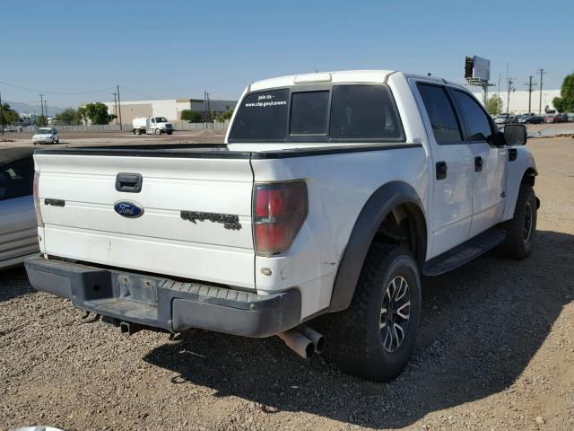 1FTFW1R64CFB75455 - 2012 FORD F150 SVT R WHITE photo 4