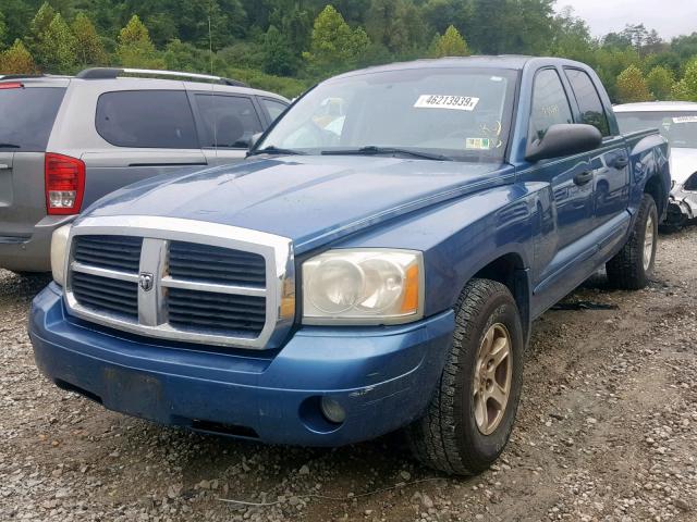 1D7HW48N25S202963 - 2005 DODGE DAKOTA QUA BLUE photo 2