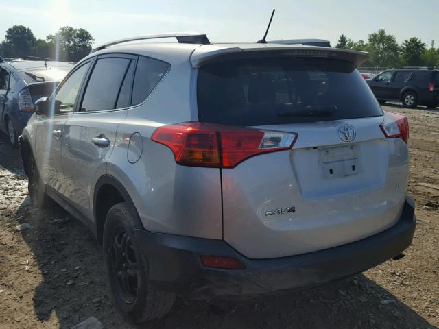 JTMZFREVXFJ030124 - 2015 TOYOTA RAV4 LE SILVER photo 3