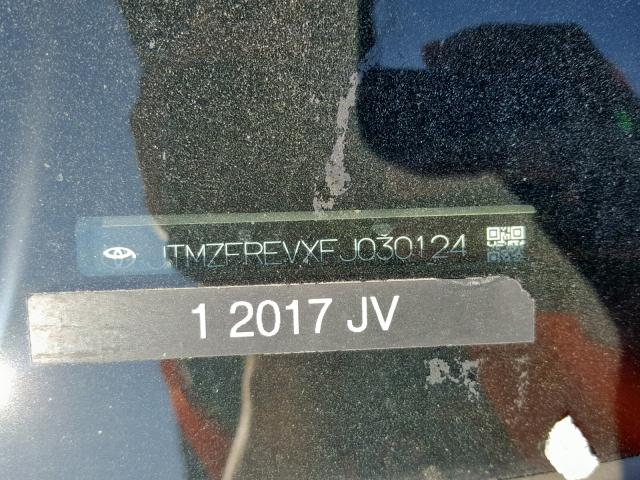 JTMZFREVXFJ030124 - 2015 TOYOTA RAV4 LE SILVER photo 9