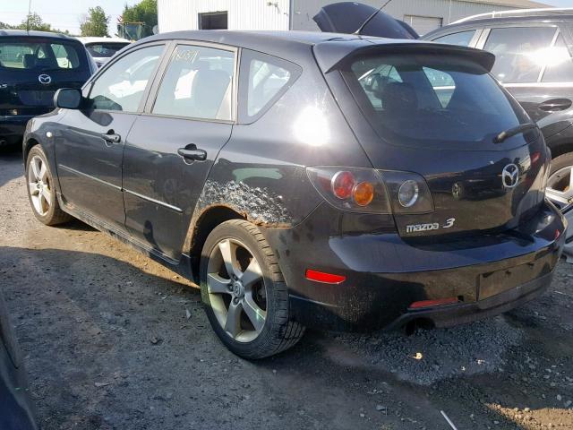 JM1BK143951319492 - 2005 MAZDA 3 HATCHBAC BLACK photo 3