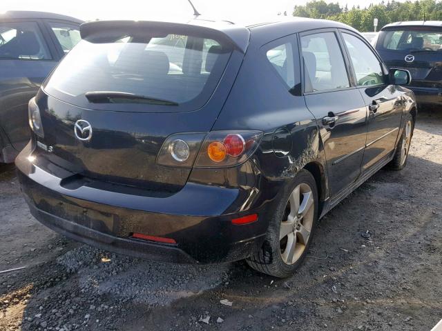 JM1BK143951319492 - 2005 MAZDA 3 HATCHBAC BLACK photo 4