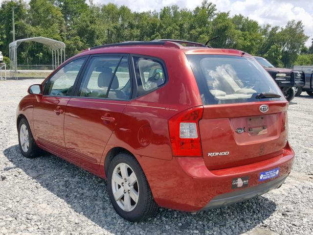 KNAFG525377088987 - 2007 KIA RONDO BASE RED photo 3