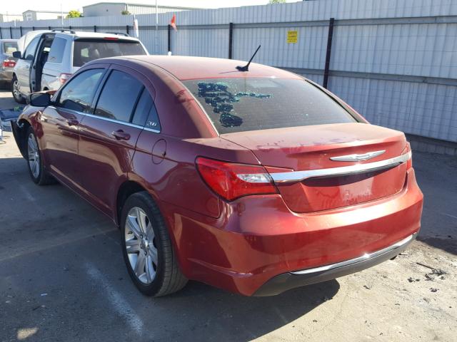 1C3CCBAB3DN640037 - 2013 CHRYSLER 200 LX RED photo 3