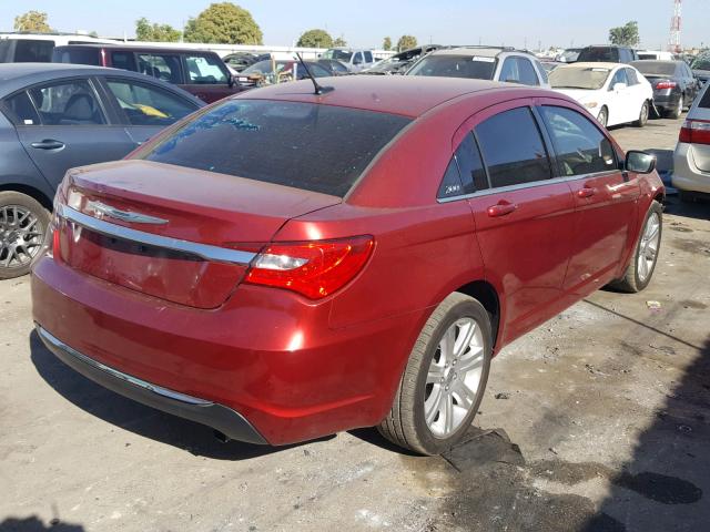 1C3CCBAB3DN640037 - 2013 CHRYSLER 200 LX RED photo 4