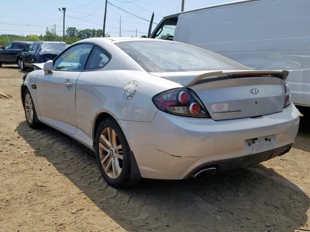 KMHHM66DX8U268879 - 2008 HYUNDAI TIBURON GS SILVER photo 3