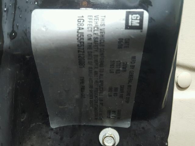 1G8AJ55F57Z120081 - 2007 SATURN ION LEVEL TEAL photo 10