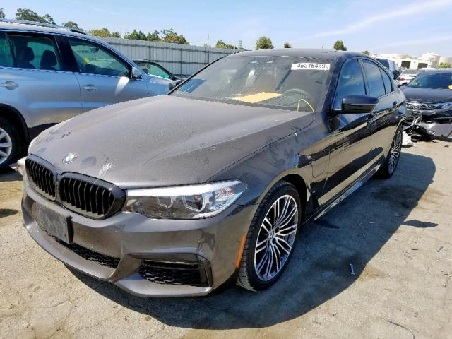 WBAJB1C50KB376648 - 2019 BMW 530XE BLACK photo 2