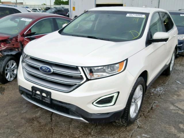 2FMPK4J93HBB41292 - 2017 FORD EDGE SEL WHITE photo 2