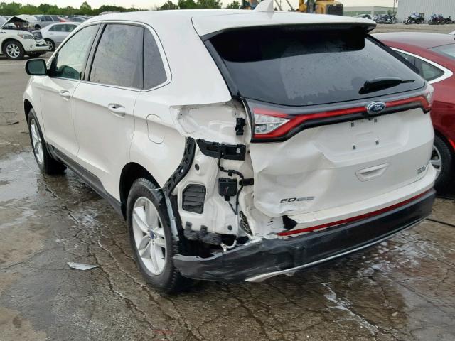 2FMPK4J93HBB41292 - 2017 FORD EDGE SEL WHITE photo 3